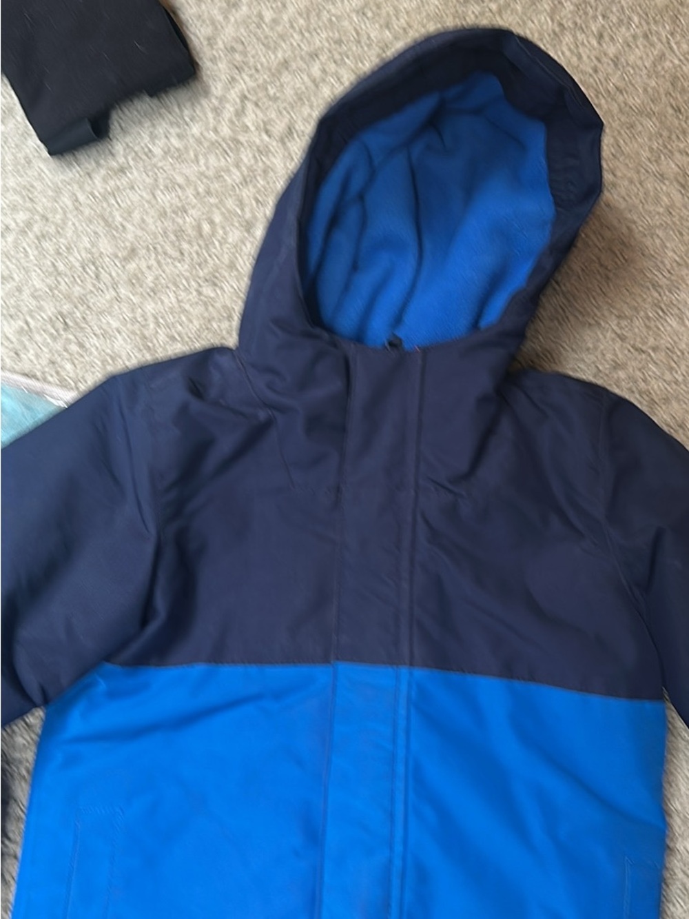 The Children's Place Navy and Bright Blue Hooded Raincoat